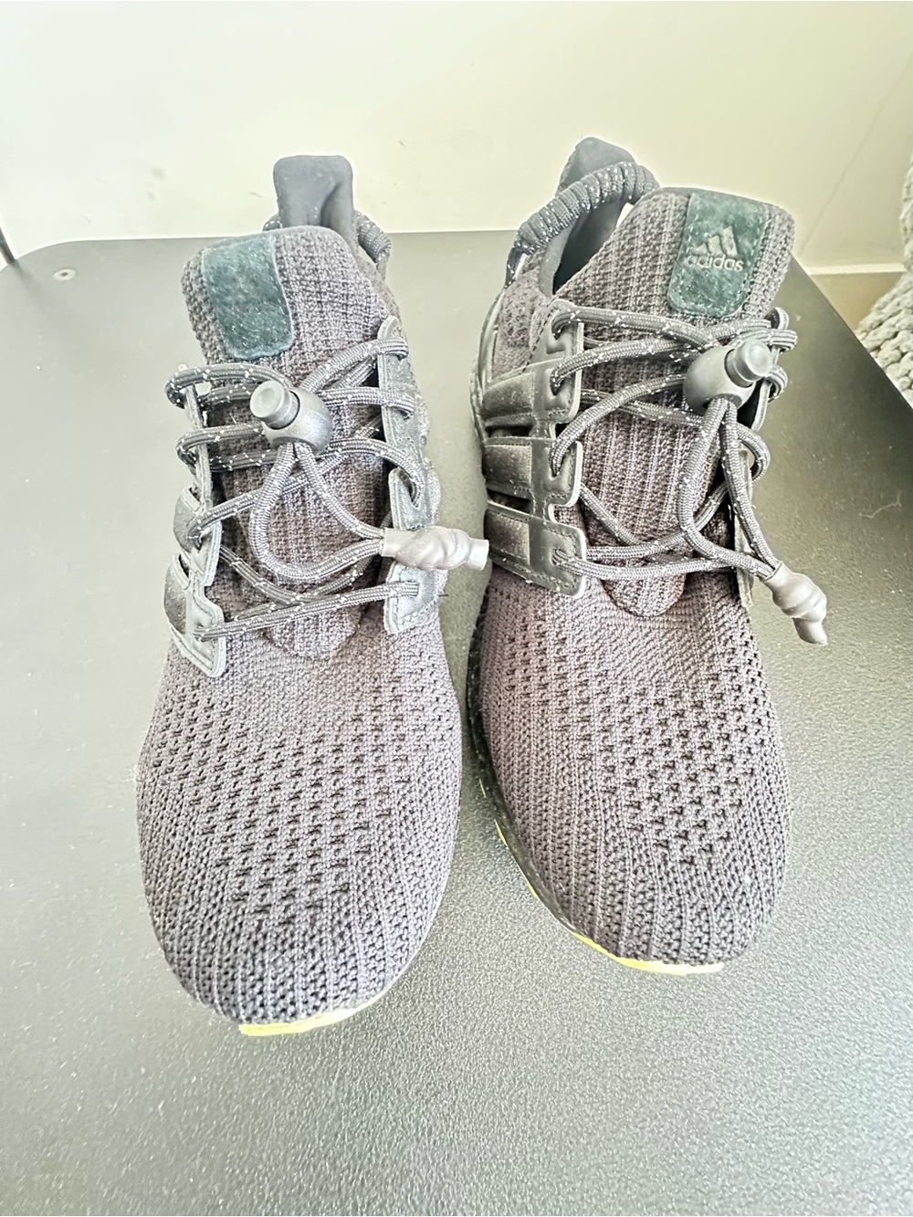 adidas Ivy Park x UltraBoost Primeknot Low Top Sneakers Black Hi-Res Yellow